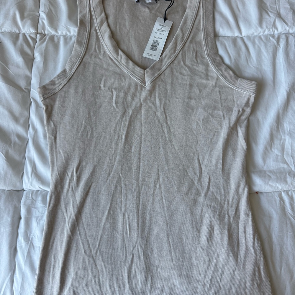 Nwt Michael Stars Beige V neck Tank M
